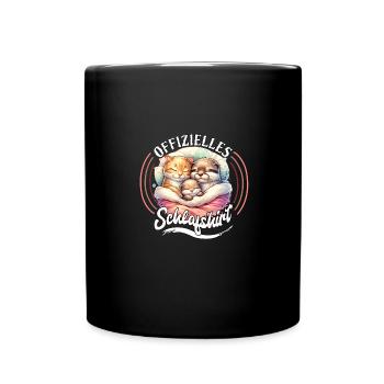 Chemise de nuit officielle Chat Famille Hommes Femmes - Mug uni - noir - Devant