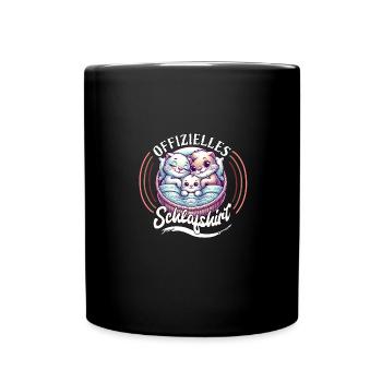 Official Sleep Shirt Cat Family Men Women - Full Colour Mug - black - Front
