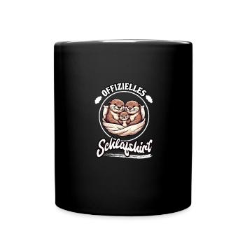 Official Sleep Shirt Otter Family Men Women - Full Colour Mug - black - Front