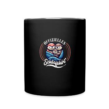 Chemise de nuit officielle Otter Family Hommes Femmes - Mug uni - noir - Devant