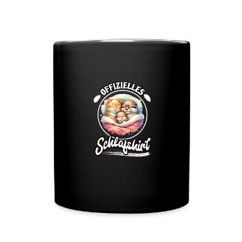 Chemise de nuit officielle Chat Famille Hommes Femmes - Mug uni - noir - Devant