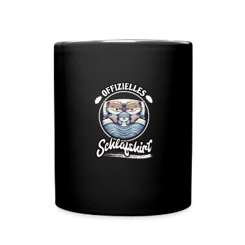 Chemise de nuit officielle Chat Famille Hommes Femmes - Mug uni - noir - Devant