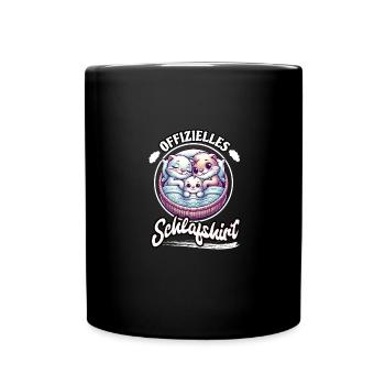 Chemise de nuit officielle Chat Famille Hommes Femmes - Mug uni - noir - Devant