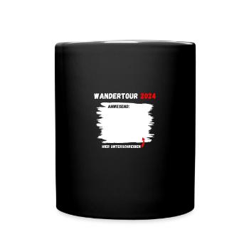 Wander Tour 2024 Berge Klettern T-Shirt - Tasse einfarbig - Schwarz - Vorne