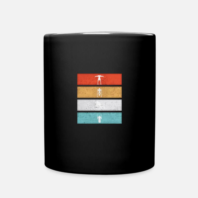 Vintage Style Calisthenics Retro Geschenk - Tasse einfarbig - Schwarz