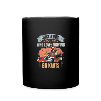 Juste un garçon qui aime les courses de karting vintage pour - Mug uni - noir - Devant