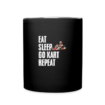 Manger dormir Génial Go Karting Hobby pour un kart - Mug uni - noir - Devant