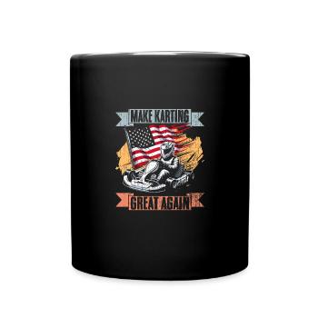Rétro : Rendre le karting à nouveau grand : un coureur de karting - Mug uni - noir - Devant