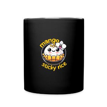 Sweet Mango Sticky Rice Thai Food - Full Colour Mug - black - Front