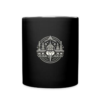 Thai Spiritual Elephant Pagoda Thailand - Full Colour Mug - black - Front