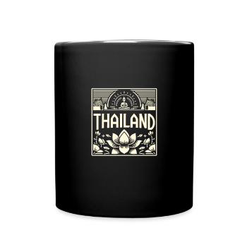Thai Spiritual Elephant Pagoda Thailand - Full Colour Mug - black - Front