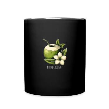 I love fresh coconut - Full Colour Mug - black - Front