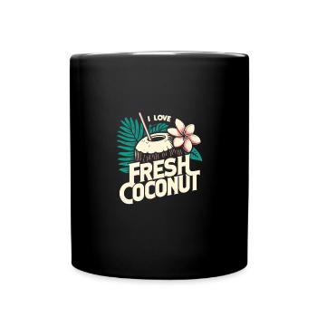 I love fresh coconut - Full Colour Mug - black - Front