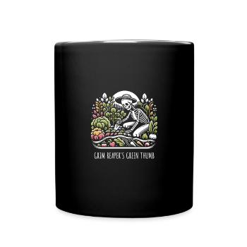 Dunkler Humor Gärtner Lustiger Garten - Tasse einfarbig - Schwarz - Vorne