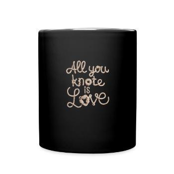Cord Hobby Makramee Künstler Weber Cord - Tasse einfarbig - Schwarz - Vorne