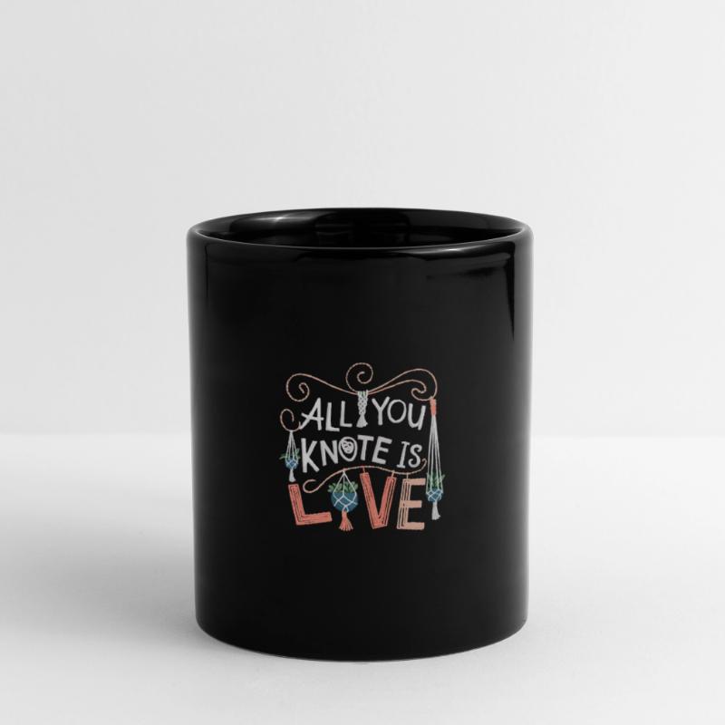 Funny macrame quote for boho macrame lovers Full Colour Mug