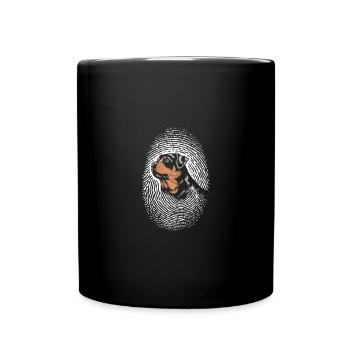 Rottweiler Empreinte digitale Creative Rottweiler - Mug uni - noir - Devant