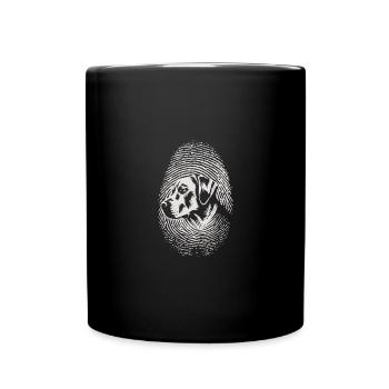 Empreinte digitale Labrador Labrador créatif - Mug uni - noir - Devant