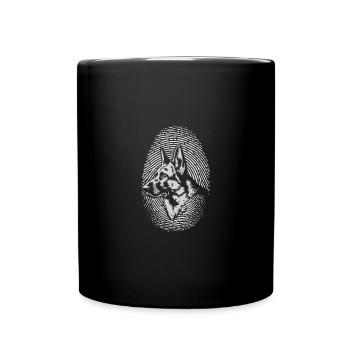 kre berger allemand empreinte digitale créatif - Mug uni - noir - Devant