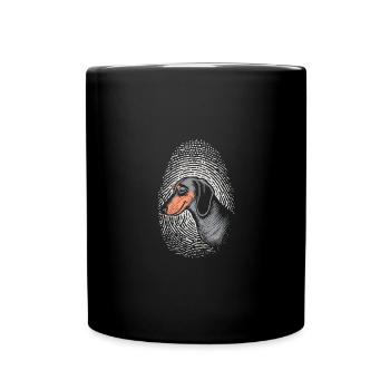 Teckel Empreinte digitale Teckel créatif - Mug uni - noir - Devant