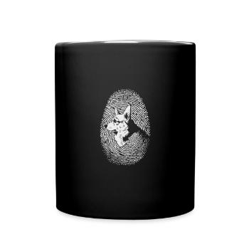 Corgi Fingerprint Kreativer Corgi - Tasse einfarbig - Schwarz - Vorne