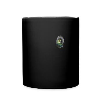 Sittich Fingerprint Kreativer Sittich - Tasse einfarbig - Schwarz - Vorne