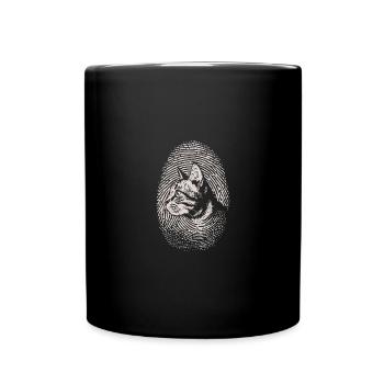 Empreinte digitale de chat Chat créatif - Mug uni - noir - Devant
