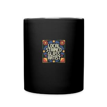 Lustiges Glasmalerei Zitat Für Glaskunstliebhaber - Tasse einfarbig - Schwarz - Vorne