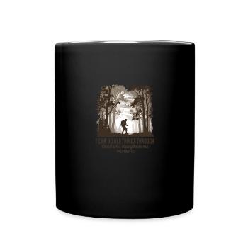 Christian - I can do everything through Christ - Full Colour Mug - black - Front