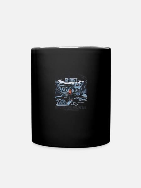 La force par le Christ Philippiens 4:13 - Mug uni - noir