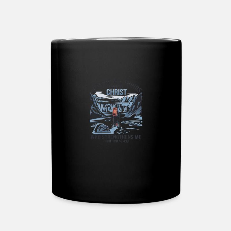 La force par le Christ Philippiens 4:13 - Mug uni - noir