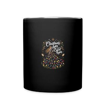 Lumières de Noël anti-patriarcat et égalité des droits - Mug uni - noir - Devant