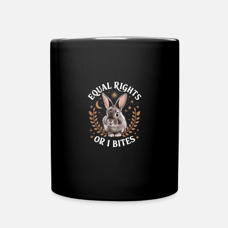 Anti Patriarchy Equal Rights Or I Bites Feminist - Tasse einfarbig - Schwarz