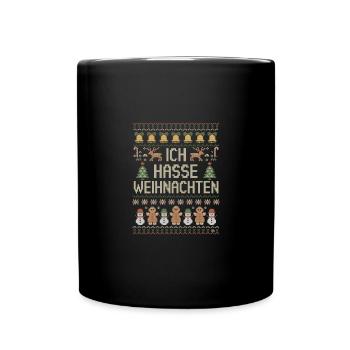 Je déteste les choses drôles de Noël - Mug uni - noir - Devant