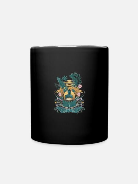 Handpan Buddha Drums Music Handpan - Full Colour Mug - black