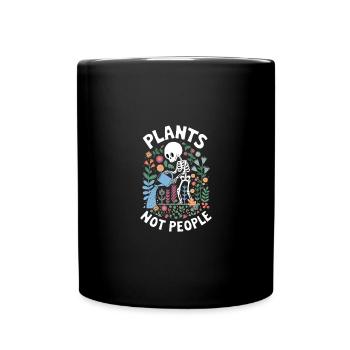 Plants Instead of People Funny Goth Plants - Full Colour Mug - black - Front