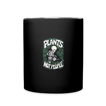 Pflanzen Statt Menschen Lustige Goth-pflanzen - Tasse einfarbig - Schwarz - Vorne