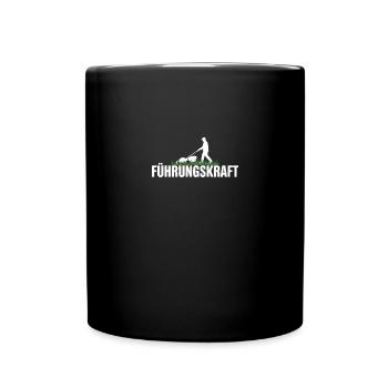 Rasen Führungskraft Gartenliebhaber Rasenmäher - Tasse einfarbig - Schwarz - Vorne