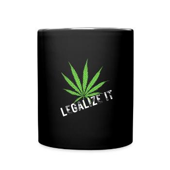 Legalize Weed Stoner Shirt - Full Colour Mug - black - Front