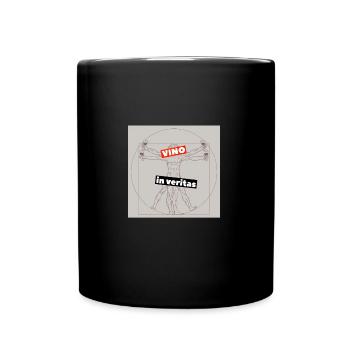 Drôle de vin à boire Design Vino à Veritas - Mug uni - noir - Devant
