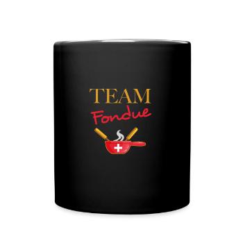 Team fondue - Mug uni - noir - Devant