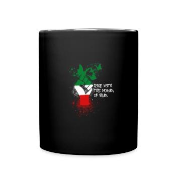 iran,flag,Rise with the woman of iran,freedom - Full Colour Mug - black - Front