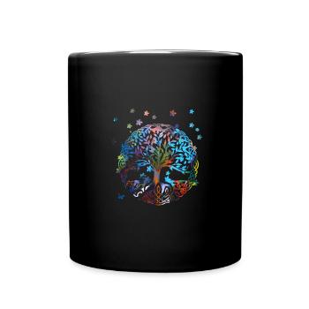 Arbre de Vie, Yggdrasil, Vikings, Midgard, Thor - Mug uni - noir - Devant