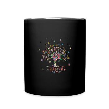 Tree of Life,Tree of Life,Painting,Mandala - Full Colour Mug - black - Front
