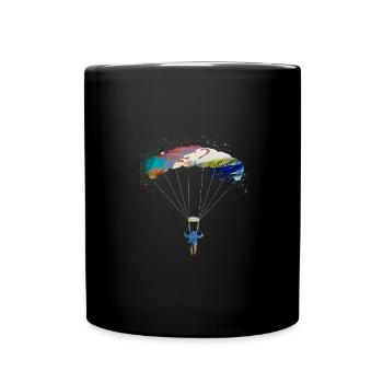 Parachute,Parachute,Graffiti,Paraglider - Full Colour Mug - black - Front