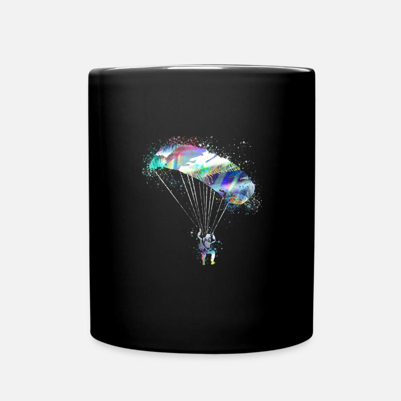 fallschirm,fallschirmfliegen,graffiti,gleitschirm - Tasse einfarbig - Schwarz