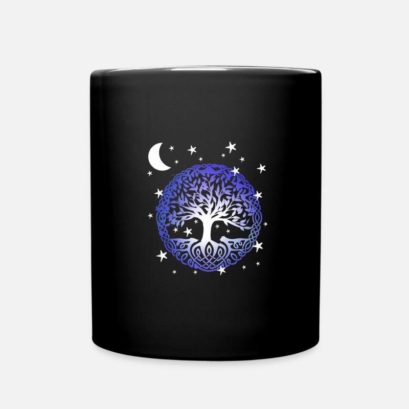 Baum des Lebens,Yggdrasil,Weltenbaum,tree of life, - Tasse einfarbig - Schwarz