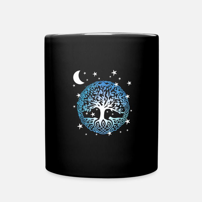 Baum des Lebens,Yggdrasil,Weltenbaum,tree of life, - Tasse einfarbig - Schwarz