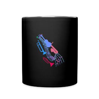 Jazz,Instruments,Partitions,Guitare,Musique - Mug uni - noir - Devant