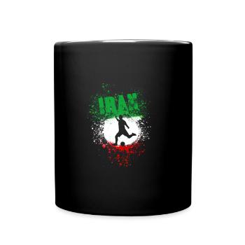 iran, fußball,fußballspieler,free iran,flagge - Tasse einfarbig - Schwarz - Vorne